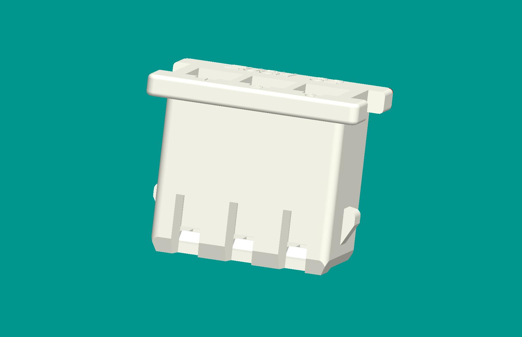 XH不分正反3孔塑件白色