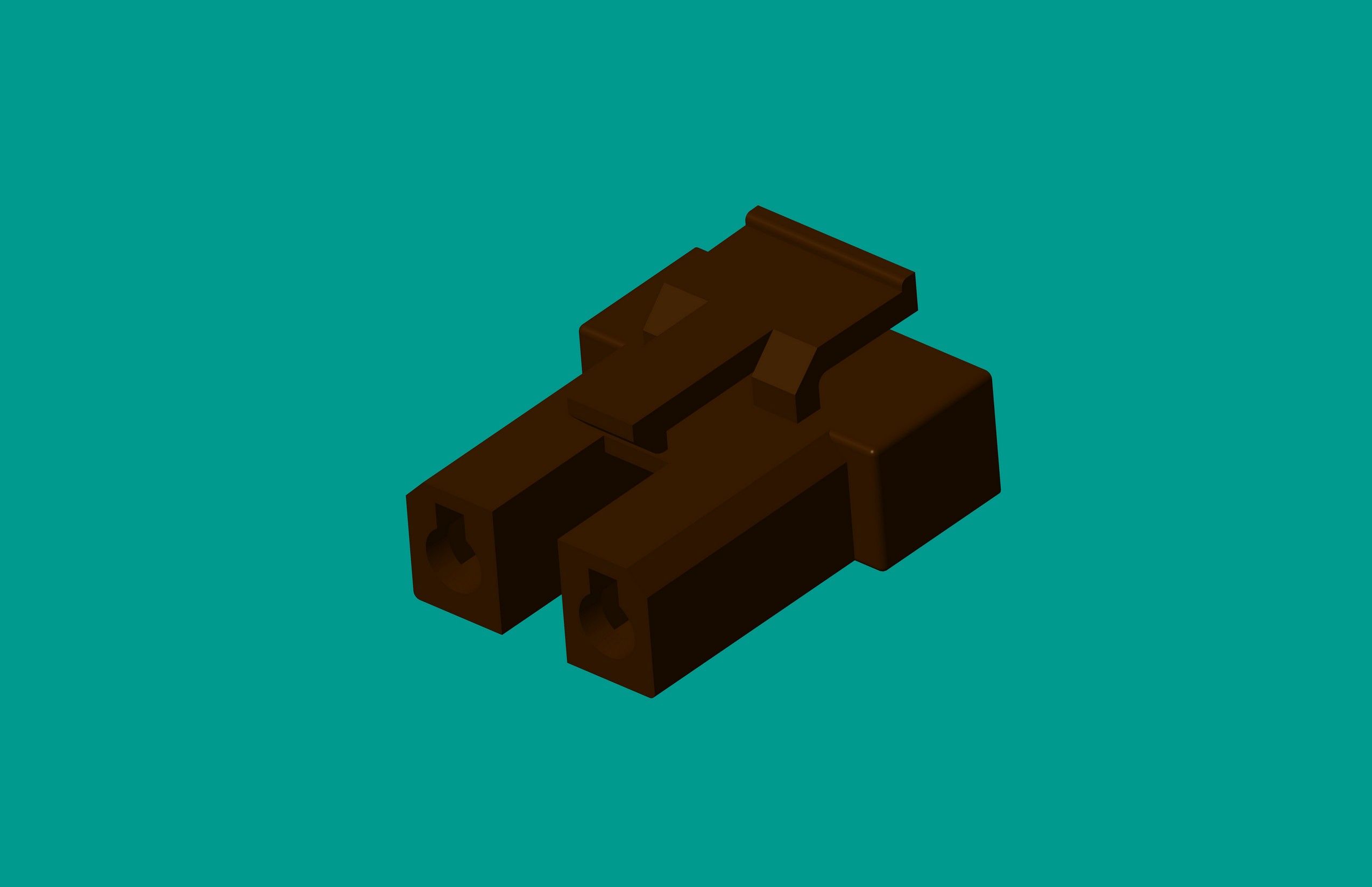 2.1洗衣機塑件-2孔棕色-高灼熱絲