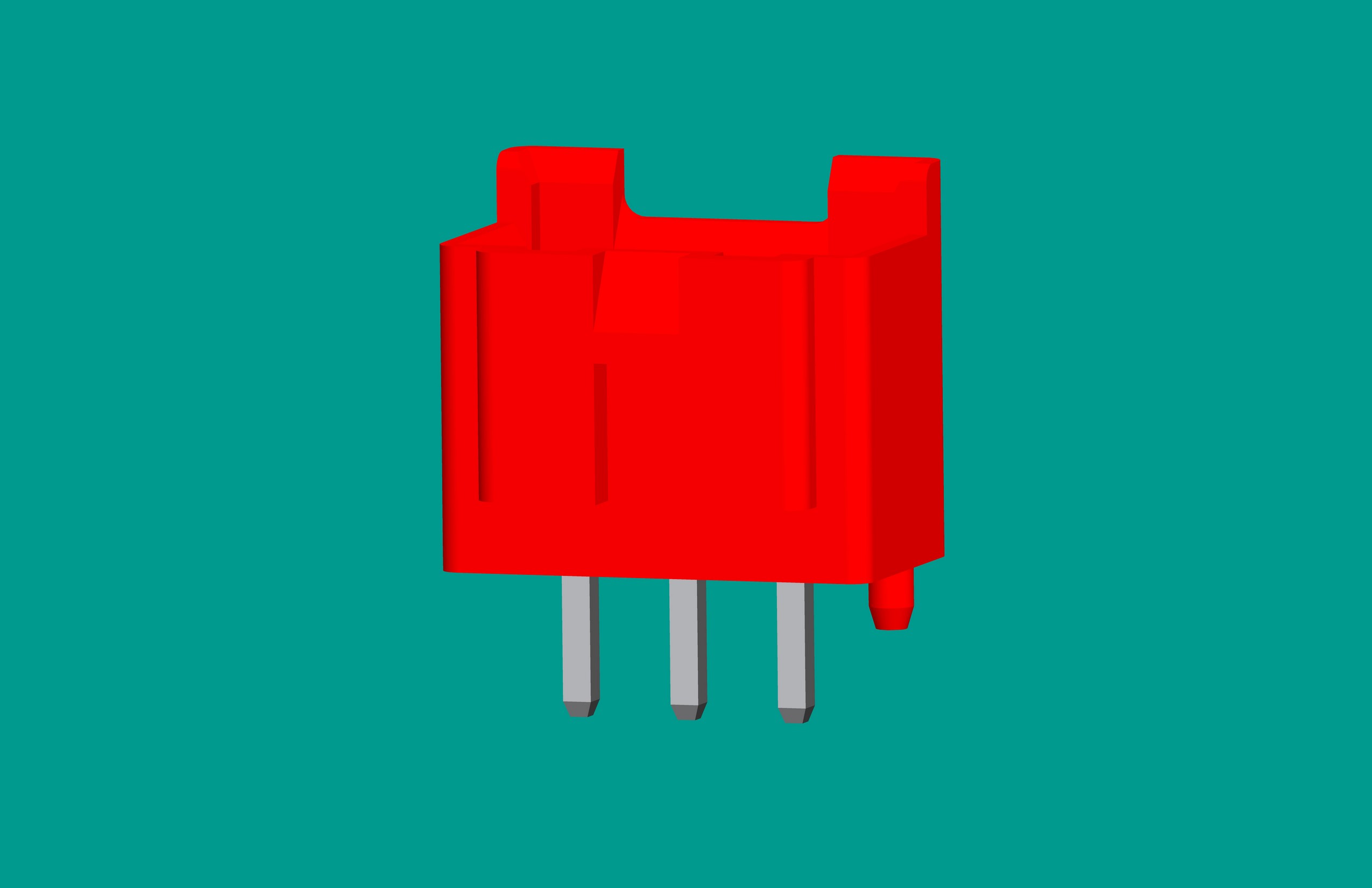 B3B-XH-K3立式針座紅色/普通PA66