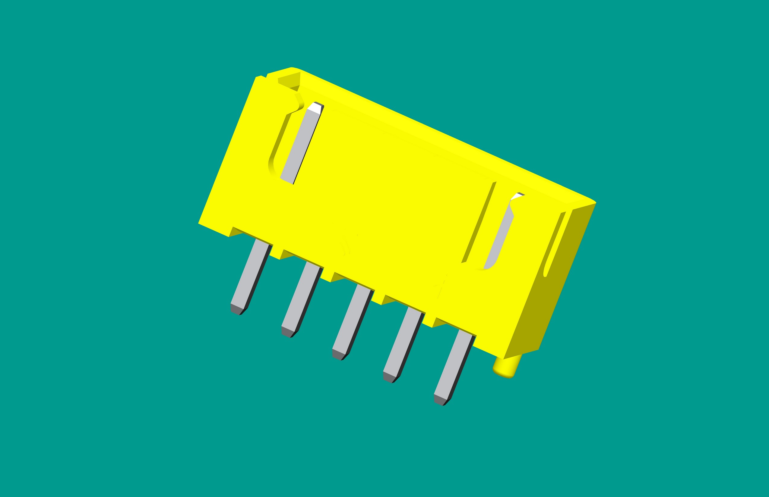 XH帶定位-5直針立式針座黃色/(B5B-XH)