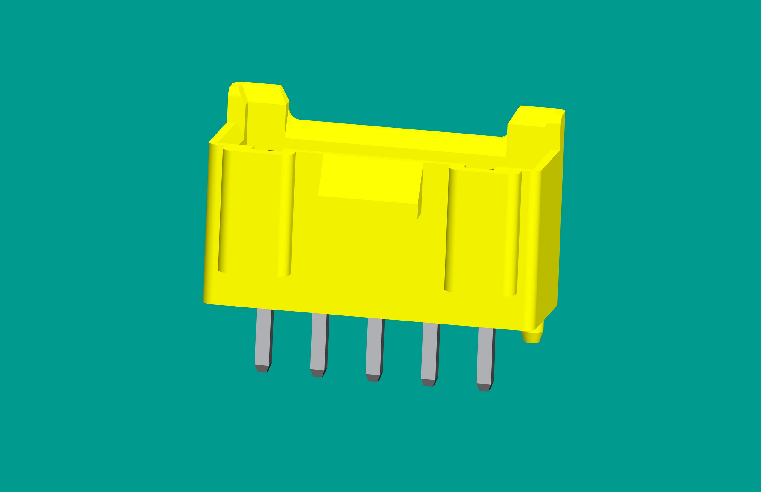 B5B-XH-K3立式針座黃色/普通PA66