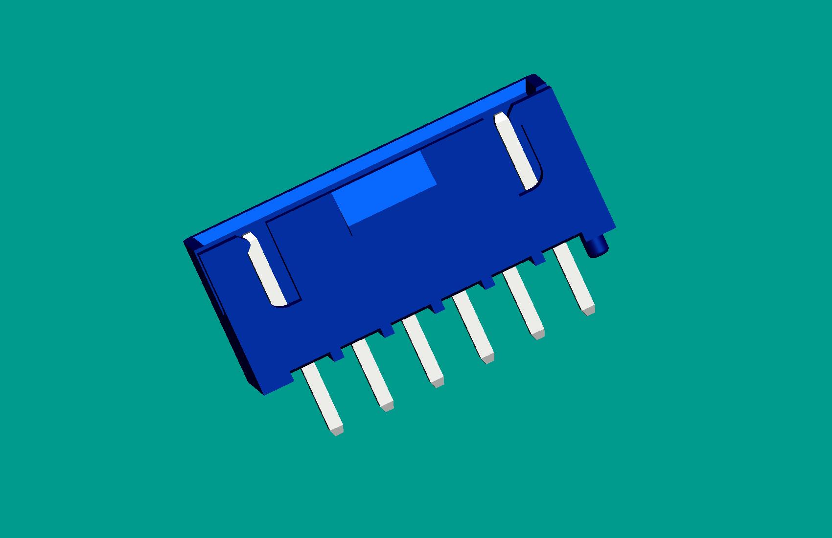XH帶扣帶定位針座-6直針 藍(lán)色PA66