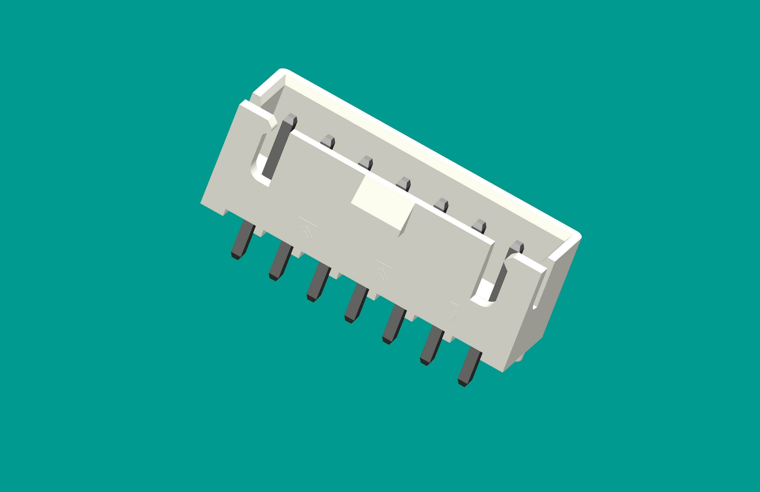 XH帶扣帶定位針座-7直針 白色PA66