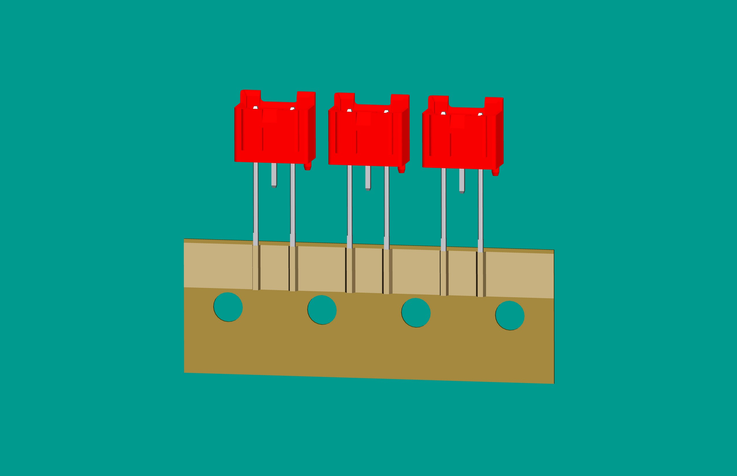 XH-3A全包編帶立式針座紅色/(1、3長針)普通PA66