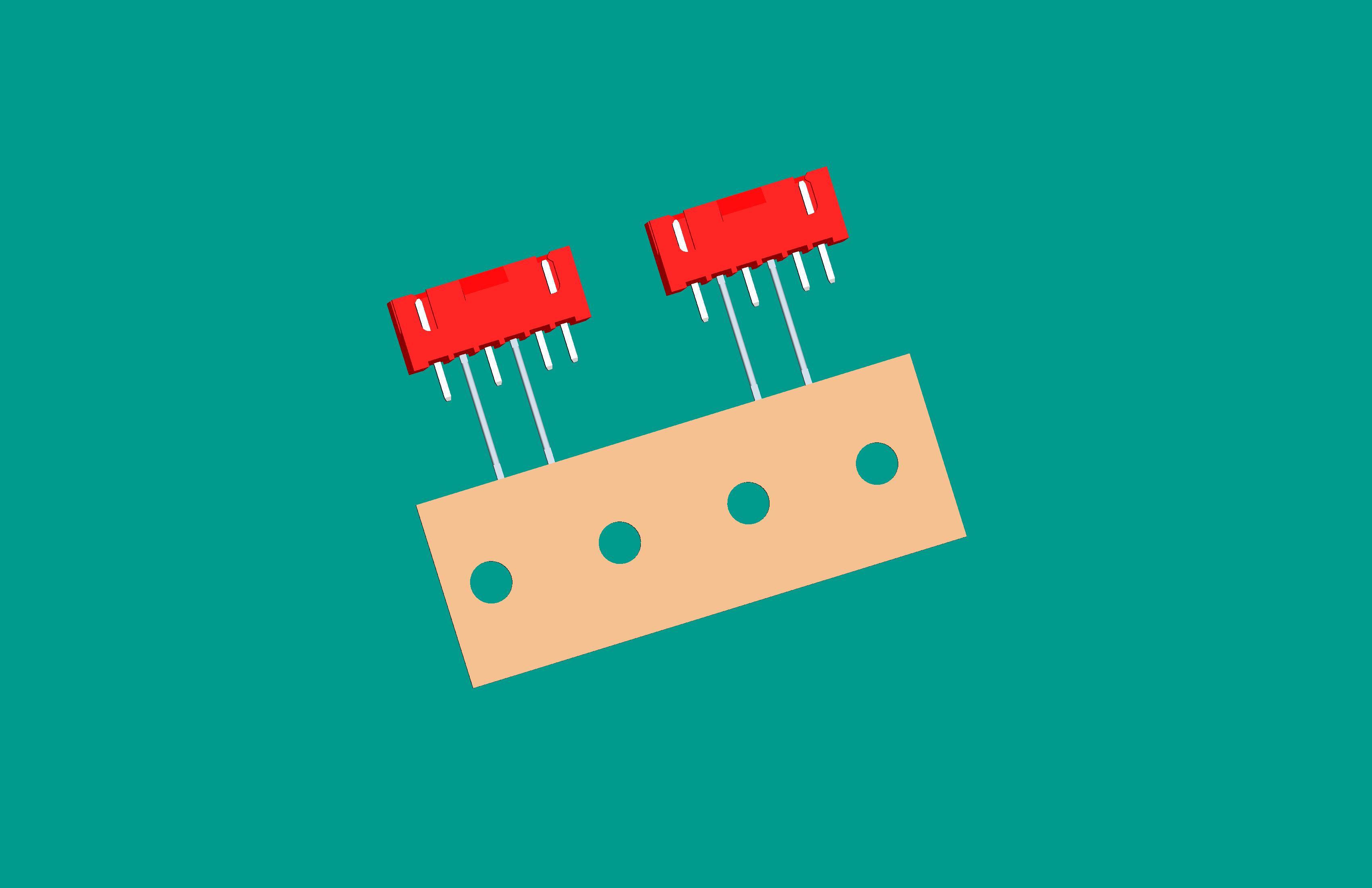 XH-6A帶扣立式針座紅色/編帶(3、5長針,短針外漏長2.9mm,反向,12mm)