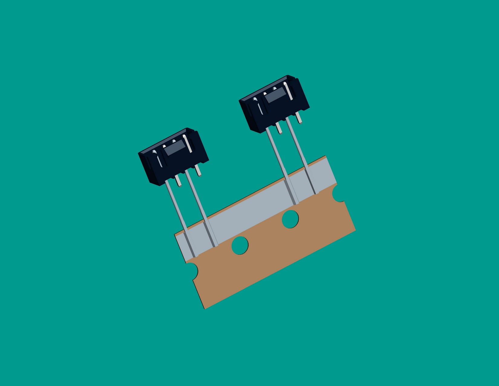 XH-4A帶扣立式針座黑色/編帶(25.4間距，1、3短針，正向，12mm)