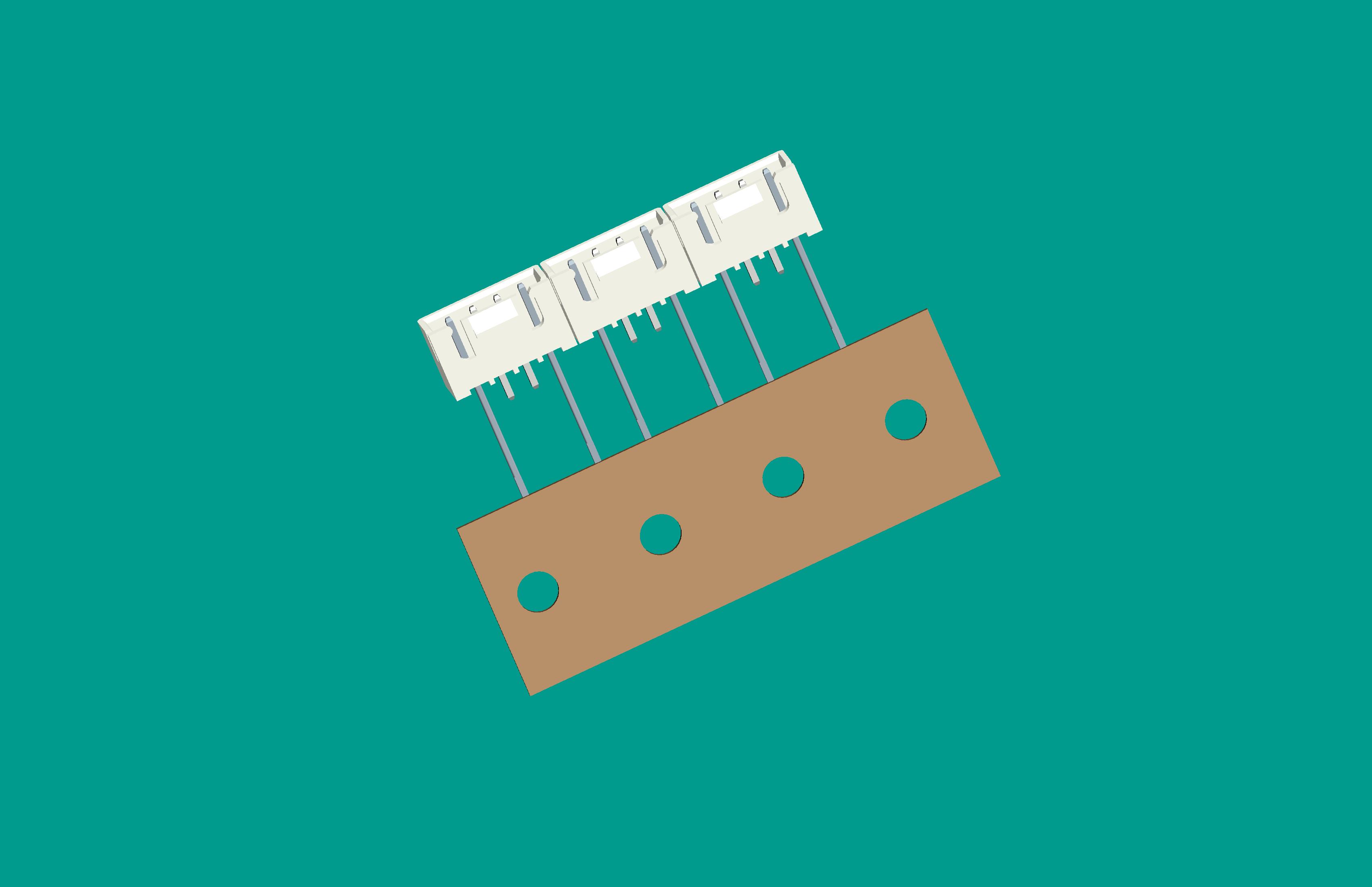 XH-4A帶扣立式針座白色/編帶(1、4長針，反向，10mm，短針外漏長2.9mm)