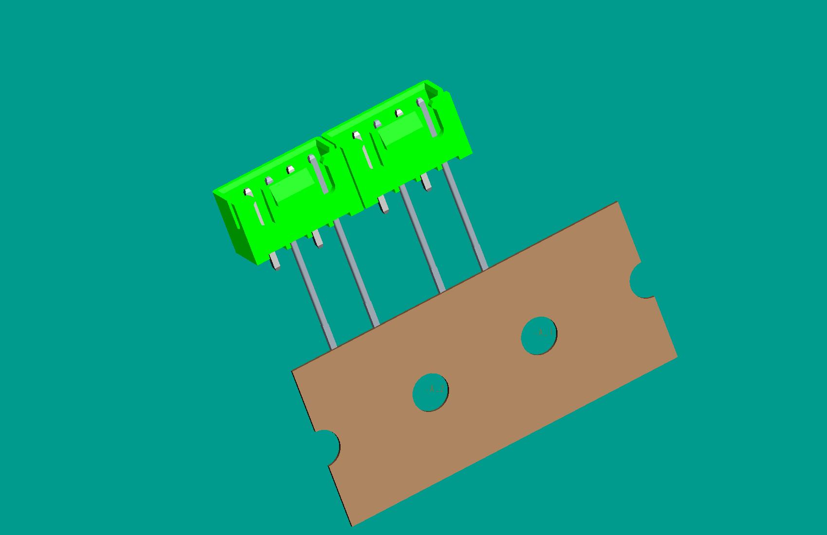 XH-4A(帶扣)立式針座綠色/編帶(步距12.7,1、3長針，反向，10mm，短針外漏長2.5mm)高灼熱絲