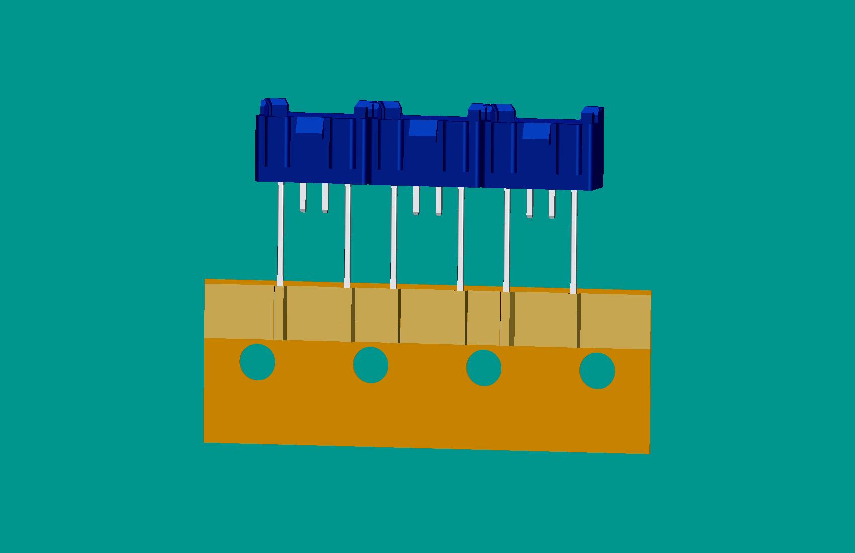 XH-4A全包非限位編帶正向（1、4長針）(藍色)普通PA66/奧克斯