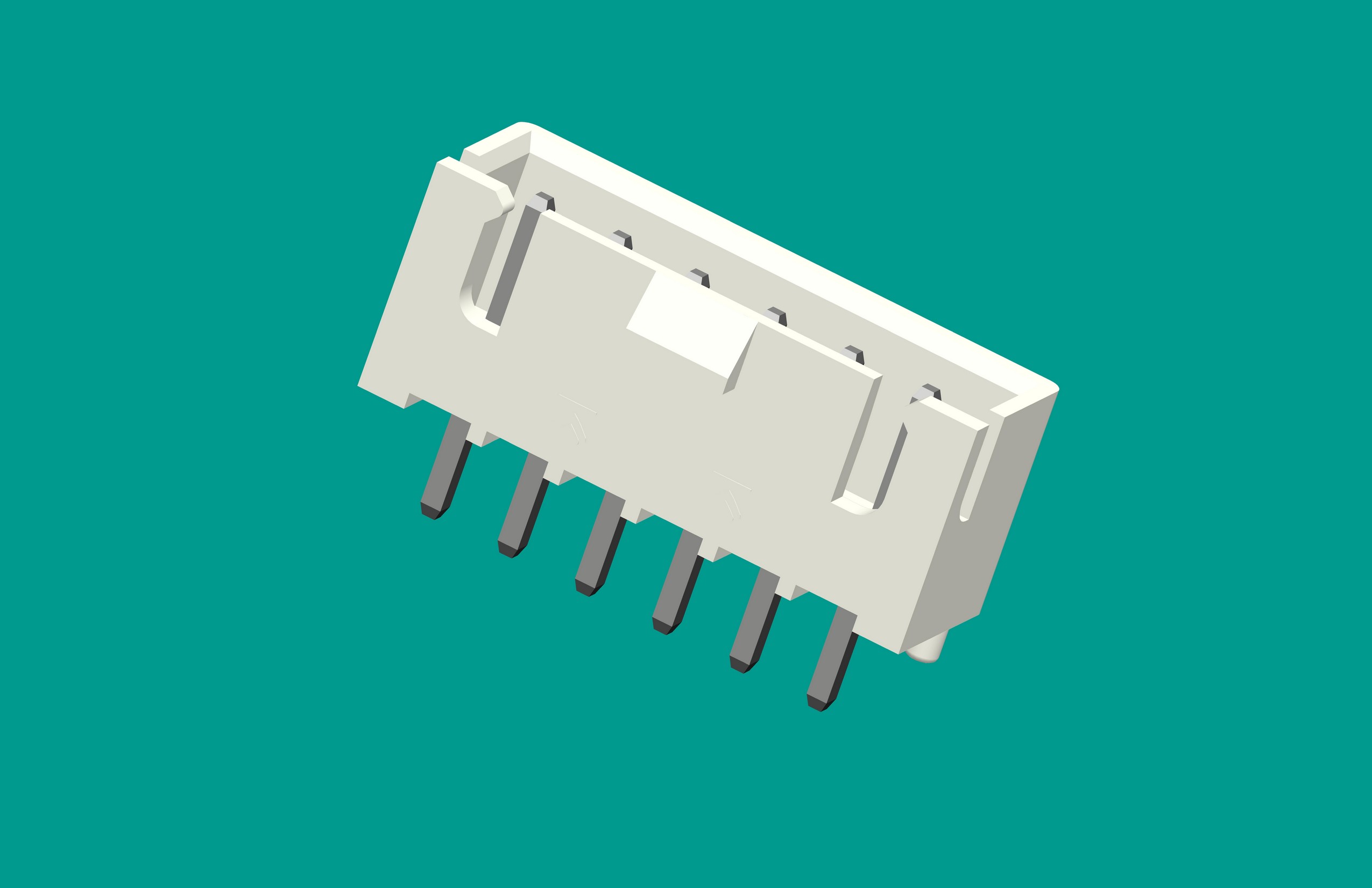 XH帶扣帶定位針座-6直針 白色PA66 海爾