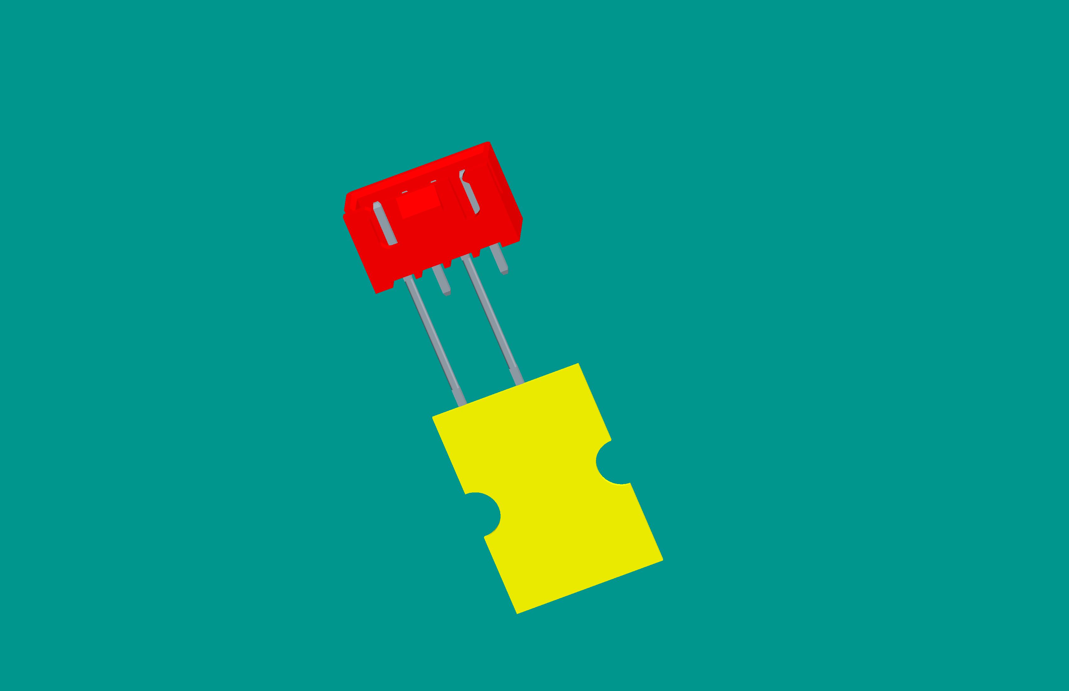 XH-4A(帶扣)針座紅色高灼熱絲/編帶（2.4長(zhǎng)針  步距25.4，反向12mm短針外露2.5)