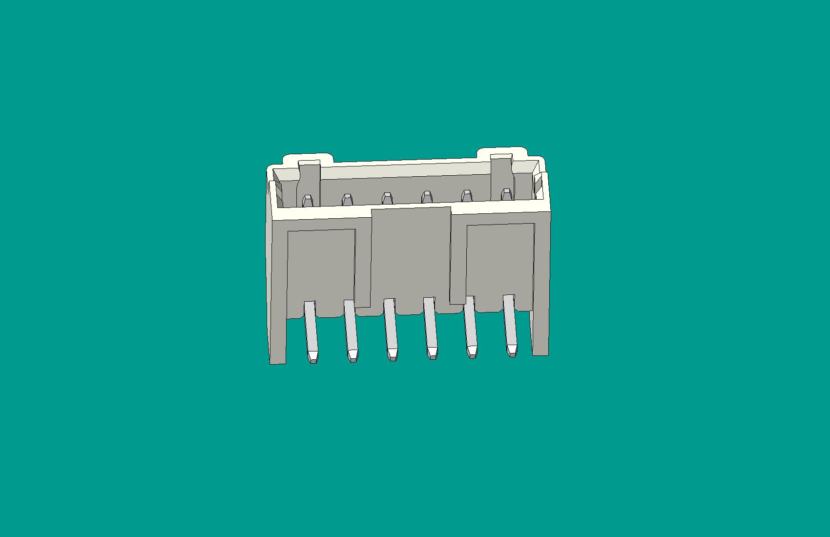 S6B-XH-K3臥式不帶卡扣型針座白色/普通PA66
