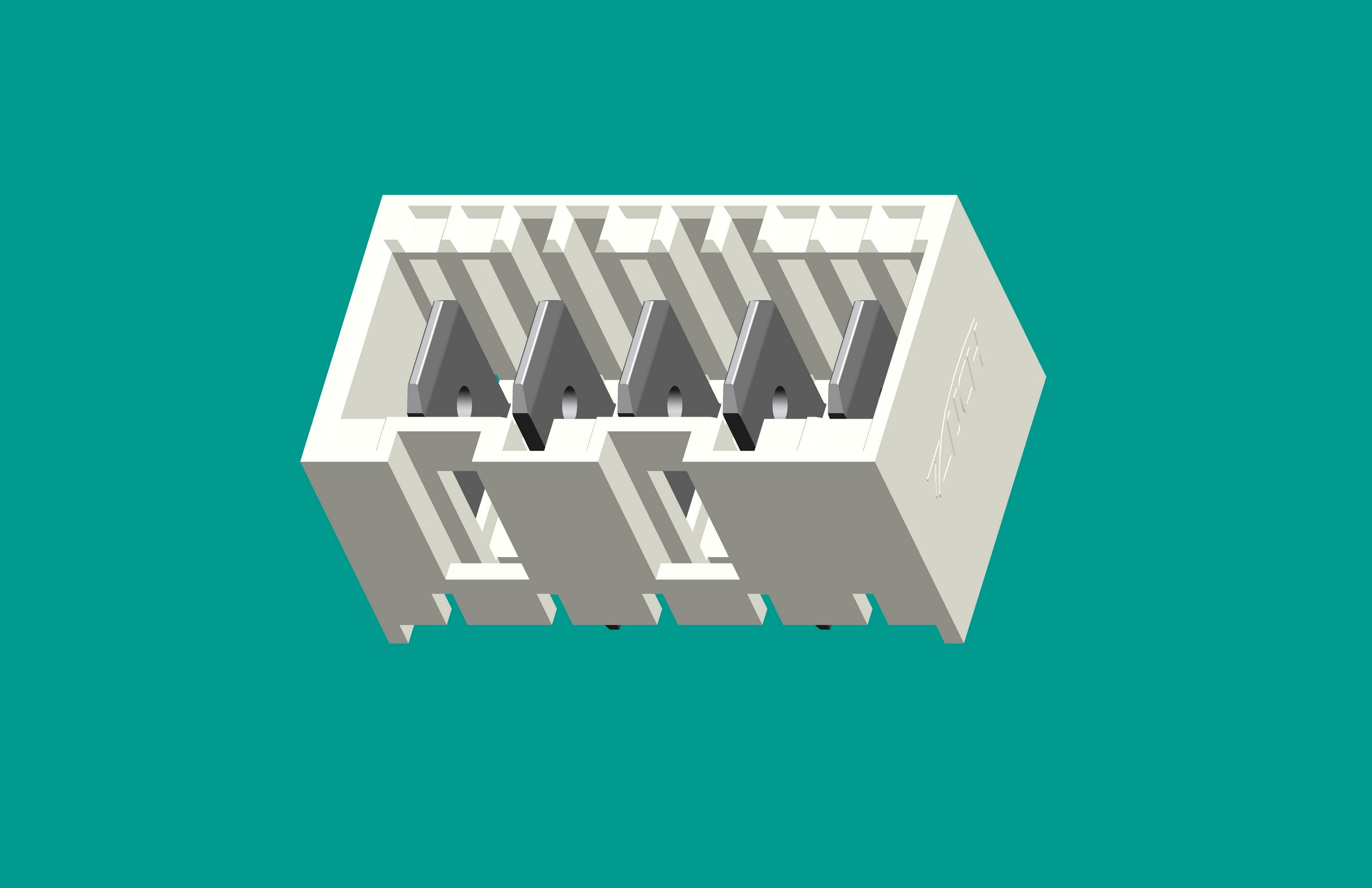 RAST5針座-5位插奇數(shù)立式針座本色/高灼熱絲